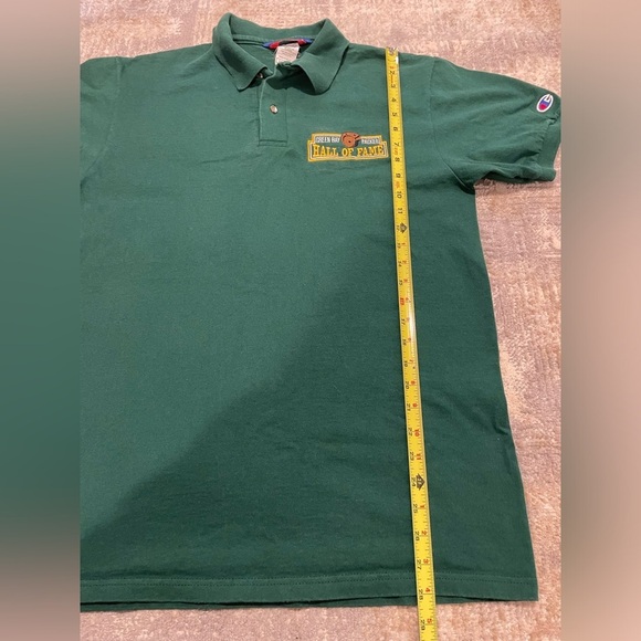 VTG Green Bay Packers Hall of Fame Green Polo Shirt Sz Med Football Embroidered - Picture 6 of 7